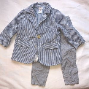 Boys Toddler Seersucker Jacket and Pants